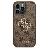 Guess 4G Big Metal Logo Case til iPhone 14 Pro - Brunt