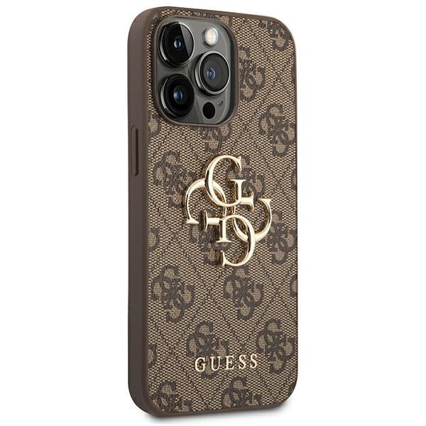 Guess 4G Big Metal Logo Case til iPhone 14 Pro - Brunt