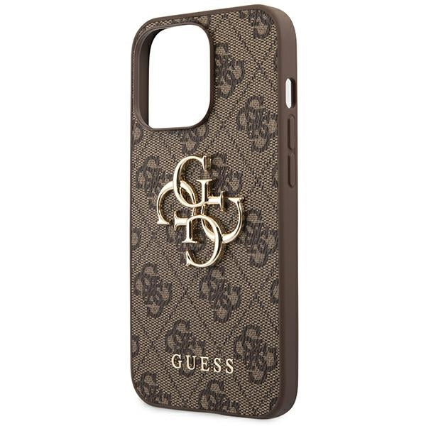 Guess 4G Big Metal Logo Case til iPhone 14 Pro - Brunt