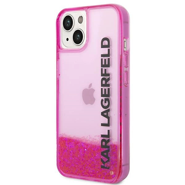 Karl Lagerfeld Liquid Glitter Elong Case for iPhone 14 Plus - Pink