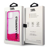 Karl Lagerfeld Liquid Glitter Elong Case for iPhone 14 Plus - Pink
