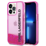 Karl Lagerfeld Liquid Glitter Elong Case for iPhone 14 Pro - Pink