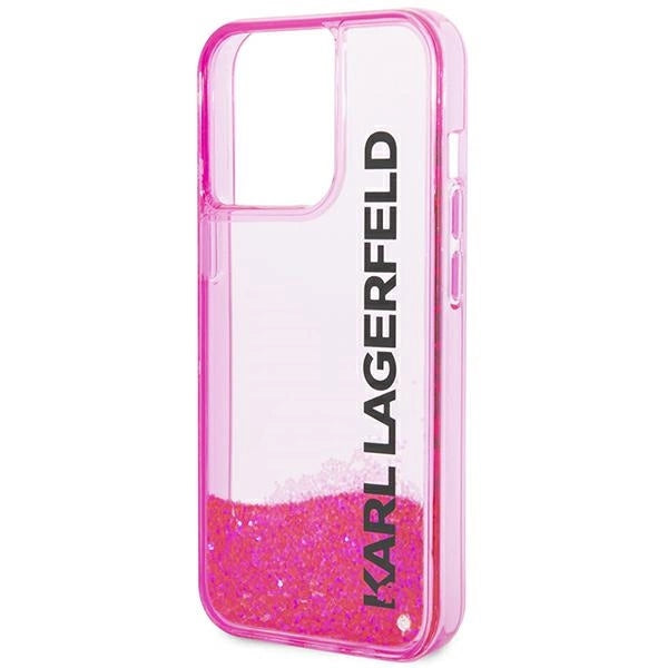 Karl Lagerfeld Liquid Glitter Elong Case for iPhone 14 Pro - Pink