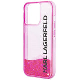 Karl Lagerfeld Liquid Glitter Elong Case for iPhone 14 Pro - Pink