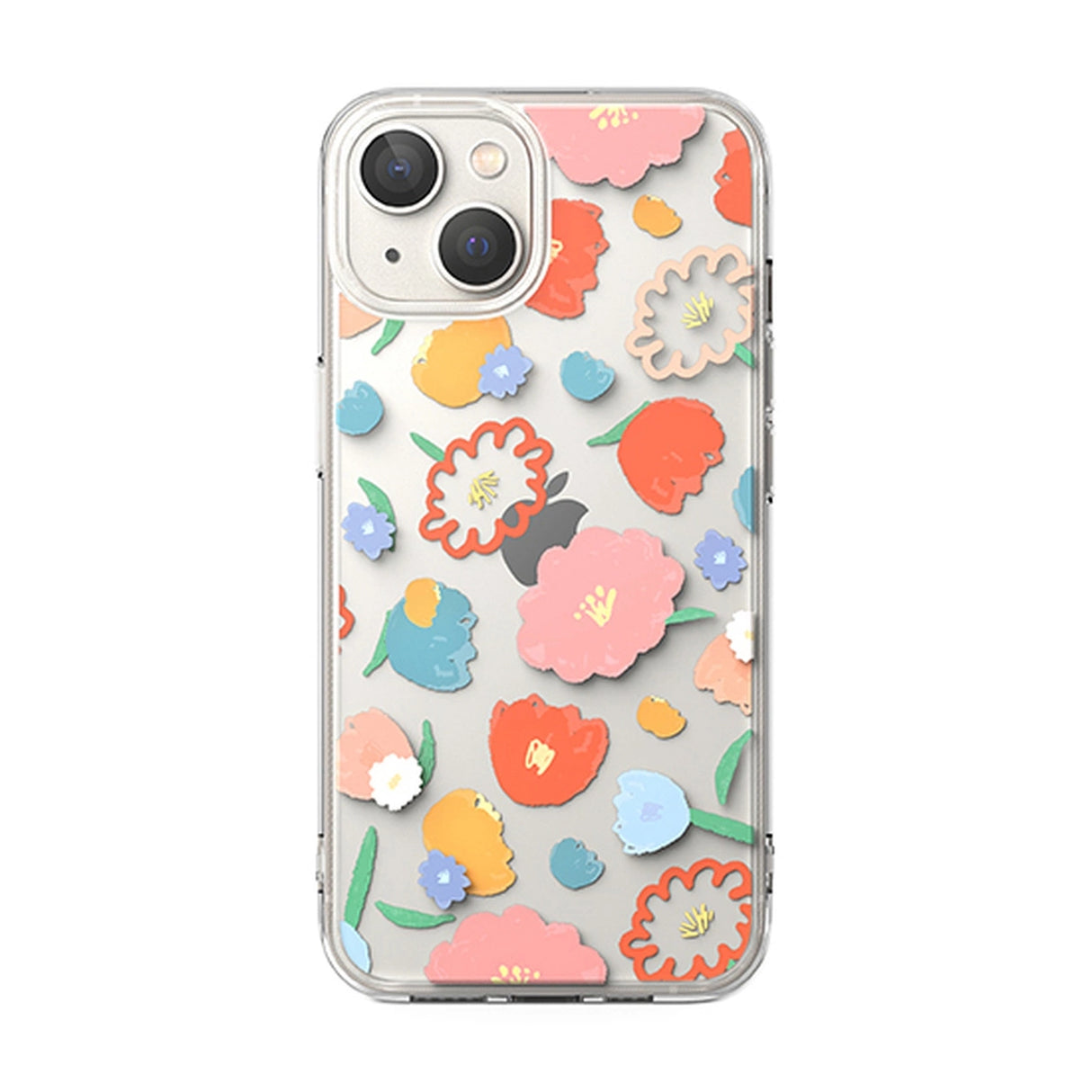 Ringke Fusion Design Armored Sleeve Cover med Gel Frame til iPhone 14 Plus gennemsigtig (Floral) (FD637E31)