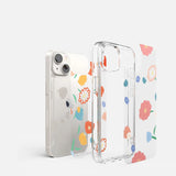 Ringke Fusion Design Armored Sleeve Cover med Gel Frame til iPhone 14 Plus gennemsigtig (Floral) (FD637E31)