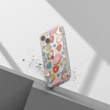 Ringke Fusion Design Armored Sleeve Cover med Gel Frame til iPhone 14 Plus gennemsigtig (Floral) (FD637E31)