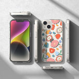 Ringke Fusion Design Armored Sleeve Cover med Gel Frame til iPhone 14 Plus gennemsigtig (Floral) (FD637E31)