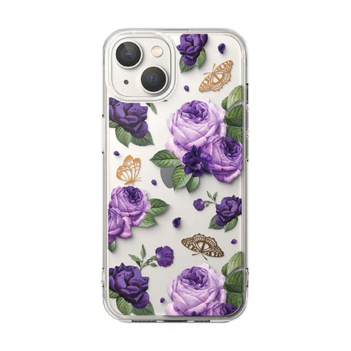 Ringke Fusion Design Armored Case Cover med Gel Frame til iPhone 14 Plus gennemsigtig (Purple rose) (FD637E29)