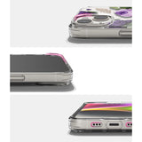 Ringke Fusion Design Armored Case Cover med Gel Frame til iPhone 14 Plus gennemsigtig (Purple rose) (FD637E29)