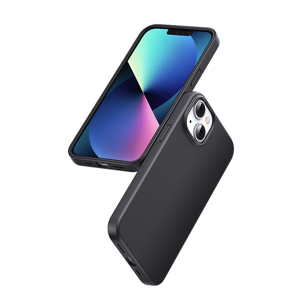 Ugreen LP626 Silky Silicone Protective Case Rubber Flexible Silicone Phone Case til iPhone 14 Plus Sort (90920)