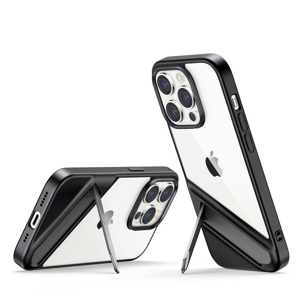Ugreen LP635 Kickstand Protective Case Hard Cover med Gel Frame og Indbygget Stativ til iPhone 14 Pro Black (90926)