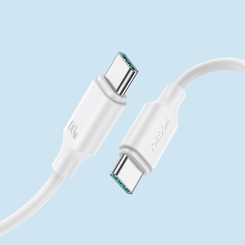 Joyroom Long-Lasting Series A9 USB-C / USB-C PD QC kabel 60W 3A 1m - hvid