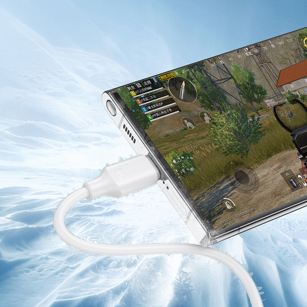 Joyroom Long-Lasting Series A9 USB-C / USB-C PD QC kabel 60W 3A 1m - hvid