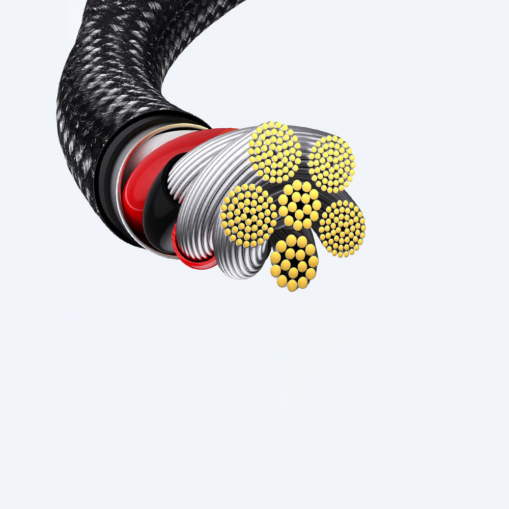 Baseus Tungsten Gold USB-A til USB-C kabel 480Mb/s 100W 1m sort (CAWJ000001)