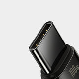 Baseus Tungsten Gold USB-A to USB-C Cable 480Mb/s 100W 2m Black (CAWJ000101)
