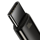 Baseus Tungsten Gold USB-A to USB-C Cable 480Mb/s 100W 2m Black (CAWJ000101)