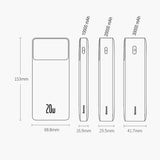 Baseus Bipow Fast Charging Power Bank 10000mAh 20W sort (Overseas Edition) + USB-A - Micro USB 0,25m sort kabel (PPBD050301)