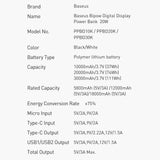Baseus Bipow Fast Charging Power Bank 10000mAh 20W sort (Overseas Edition) + USB-A - Micro USB 0,25m sort kabel (PPBD050301)