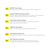 Baseus Bipow Fast Charging Power Bank 10000mAh 20W sort (Overseas Edition) + USB-A - Micro USB 0,25m sort kabel (PPBD050301)