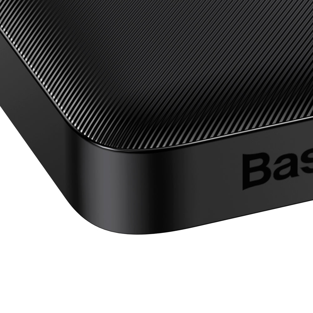 Baseus Bipow Fast Charging Power Bank 10000mAh 20W sort (Overseas Edition) + USB-A - Micro USB 0,25m sort kabel (PPBD050301)