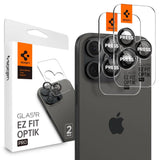 Spigen Glas.tR EZ Fit Optik Camera Protector for iPhone 14 Pro / Pro Max / 15 Pro / Pro Max / 16 Pro / Pro Max 17 Pro / 17 Pro Max - Black 2 pcs.
