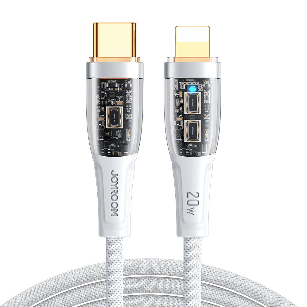 Joyroom Star-Cloud Series A3 USB-C / Lightning Cable 20W 1,2m med Smart Switch - Hvid