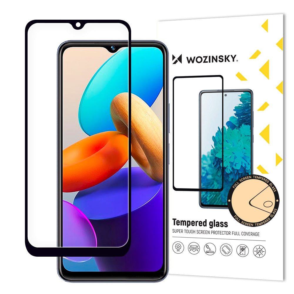 Wozinsky Full Glue hærdet glas Vivo Y35 / Y22 / Y22s fuld skærm med ramme sort (case friendly)