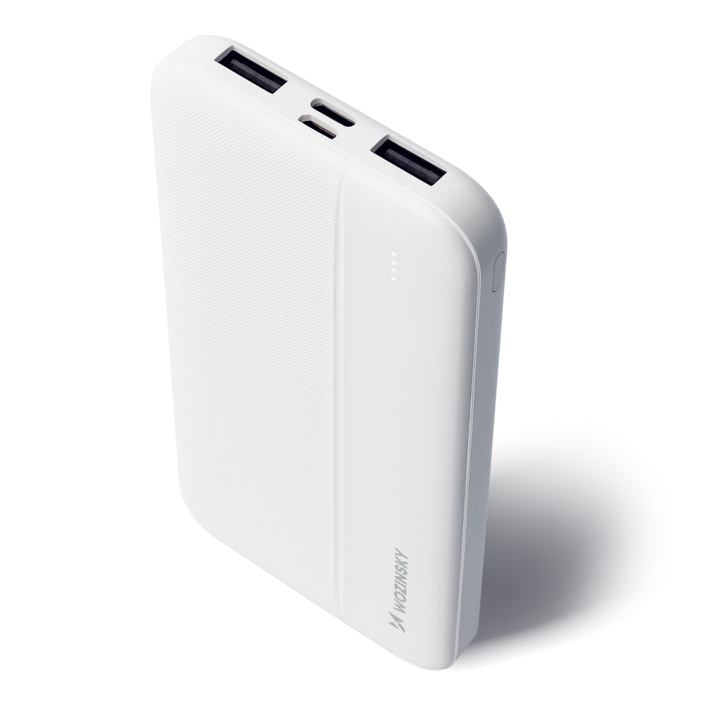 Wozinsky powerbank Li-Po 10000mAh 2 x USB hvid (WPBWE1)