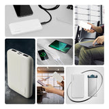 Wozinsky powerbank Li-Po 10000mAh 2 x USB hvid (WPBWE1)