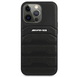 AMG AMHCP14LGSEBK iPhone 14 Pro 6.1 "black / black hardcase Leather Debossed Lines