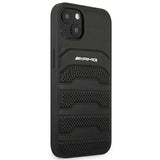AMG AMHCP14MGSEBK iPhone 14 Plus 6,7 "black / black hardcase Leather Debossed Lines