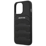AMG AMHCP14XGSEBK iPhone 14 Pro Max 6,7 "black / black hardcase Leather Debossed Lines