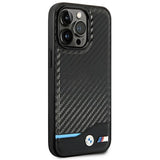 Case BMW BMHCP14L22NBCK iPhone 14 Pro 6,1 " sort / sort Læder Carbon
