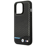 Case BMW BMHCP14L22NBCK iPhone 14 Pro 6,1 " sort / sort Læder Carbon
