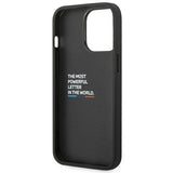Case BMW BMHCP14L22NBCK iPhone 14 Pro 6,1 " sort / sort Læder Carbon
