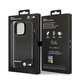 Case BMW BMHCP14L22NBCK iPhone 14 Pro 6,1 " sort / sort Læder Carbon
