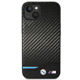 Case BMW BMHCP14M22NBCK iPhone 14 Plus 6.7 "black / black Leather Carbon