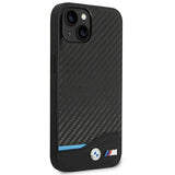 Case BMW BMHCP14M22NBCK iPhone 14 Plus 6.7 "black / black Leather Carbon