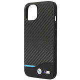 Case BMW BMHCP14M22NBCK iPhone 14 Plus 6.7 "black / black Leather Carbon