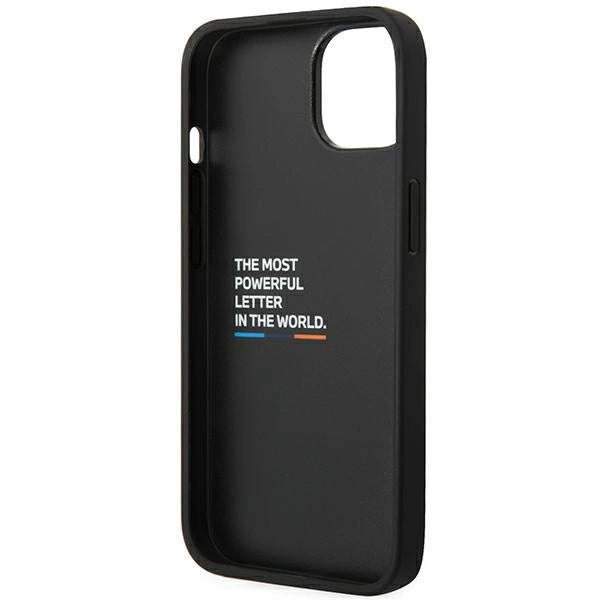 Case BMW BMHCP14M22NBCK iPhone 14 Plus 6.7 "black / black Leather Carbon
