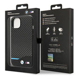 Case BMW BMHCP14M22NBCK iPhone 14 Plus 6.7 "black / black Leather Carbon
