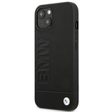 Case BMW BMHCP14MSLLBK iPhone 14 Plus 6.7 "black / black Leather Stamp