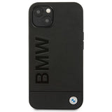 Case BMW BMHCP14MSLLBK iPhone 14 Plus 6.7 "black / black Leather Stamp
