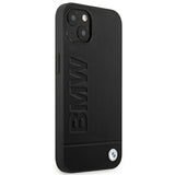 Case BMW BMHCP14MSLLBK iPhone 14 Plus 6.7 "black / black Leather Stamp