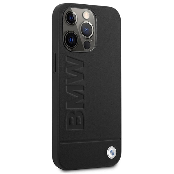 Etui BMW BMHMP14XSLLBK iPhone 14 Pro Max 6,7" sort/sort hårdkasse Signatur Logo Imprint Magsafe