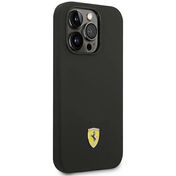 Ferrari FEHCP14LSIBBK iPhone 14 Pro 6.1" sort/sort hardcase Silikon Metal Logo