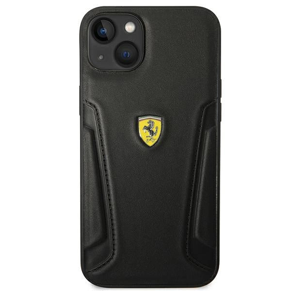 Ferrari FEHCP14MRBUK iPhone 14 Plus 6.7" black/black hardcase Leather Stamp Sides