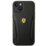 Ferrari FEHCP14MRBUK iPhone 14 Plus 6.7" black/black hardcase Leather Stamp Sides
