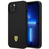 Ferrari FEHCP14SSIBBK iPhone 14 6.1" sort/sort hardcase Silikon Metal Logo